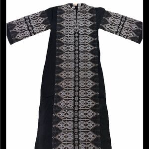 Vintage Embroidered Greek Caftan FullLength Long Dress